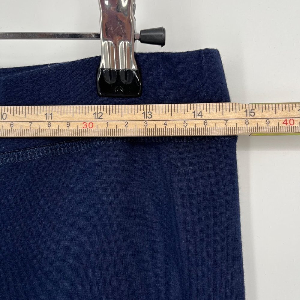 Boden Womens High Rise Crop Jersey Leggings Size 10 Navy Blue Casual Soft Knit - Picture 7 of 11